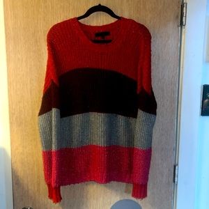 RACHEL ROY Striped Cable Knit Sweater/ Size XL